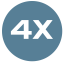 4X